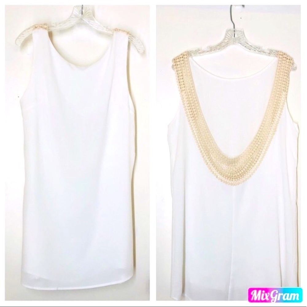 TheHanger lowcut back summer off white women dress
